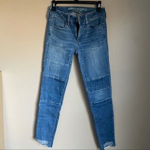 AEO Patch Cropped Jeans